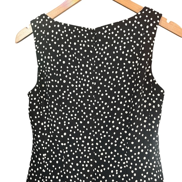 Ralph Lauren Black Polka Dot Bolorblock Fit & Flare Dress Sz 6 - Picture 6 of 9